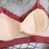 Yoga Outfit Seamless Sexy Lace Flowers Sports Bra Wireless Ladies Beauty Back Lingerie Underwear For Women Bras Gather Top