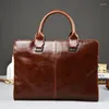 Briefcases 2023 Men's Shoulder Messenger Bag Men Business Briefcase For Laptop Computer Man's Handbag Briefase Male Bags