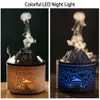 Vulkanisk luftfuktare Flame AROM Diffusor Jellyfish Smoke Ring for Home Air Luftfuktare USB 7 Färger Ambient Lights 180 ml Mist 231226