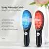 Electric Head Massage Comb For Hair Growth Red Blue Light Therapy Vibration Massage Anti Hair Loss Nano Spray Nourishing Scalp 231227