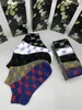 SOWKS Beş Çift Luxe Spor Kış Kafesi Tasarımcı Erkek Kadın Mektup Baskılı Çorap Nakış Pamuk Erkek Kadın KK 13KC#