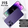 I15 Pro Max Mobile 6.6インチAndroidスマートフォン6GB+128GB 5000MAHバッテリー容量3G 4G電話。 iPhoneではありません