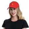 Bola bonés russo bandeira soviética boné de beisebol para mulheres homens respirável cccp urss martelo e foice pai chapéu desempenho chapéus de verão