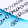 Bracelets 10m/roll Aluminium Rolo Chains Gunmetal Light Gold Color Textured Chains for Neckalce Bracelet Jewelry Making Accessories