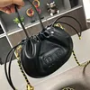 2024 new drawstring half-round handbag with retro cloud fold chain shoulder bag handbag fashion bag