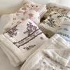 Одеяла 2023, зимнее винтажное цветочное молочное флисовое плюшевое детское одеяло с овечкой, двухслойное композитное одеяло, утолщенное теплое