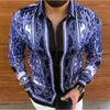 Camicie eleganti da uomo 2024 Abito alla moda Tops Oro Rosso Viola Button-Down Lussuoso Morbido Confortevole Taglie forti