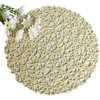 Table Mats Mat Paper Placemats Simple Modern Decorative Circular Fine Rope Insulation Random Weaving