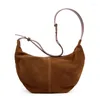 Sacs de soirée Motingome Luxury Matte Cow Cuir Bourse Spolder Fashion Lady Underarm Saddle Chic Pouche d'oreiller 2024