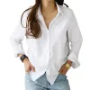 Damen Lose Shirt Frauen Bluse Casual Dame Weiche Weiß OL Stil Frauen T-shirt Arbeitskleidung Büro Weibliche Tops Reine Neue revers