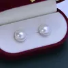 Studörhängen ED025 LEFEI Fashion Classic Luxury Simple Luster 10-11mm Freshwater Pearl Mabei Princess Earring Women 925 Silver