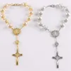 Link Chain Fashion Accessories Cross Pendant Rosary Bracelet Luxury Clothing Decoration247u
