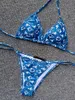 Moda kadın mayo seksi kızlar banyo takım elbise yaz mayo plaj bikinis set mektup desen kadın bikinis 363