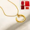 Spring New Pendant Necklaces Classic Logo Designer Love Necklace Luxury Style Stainless Steel Gold Plated Necklace Box Packaging Boutique Jewelry