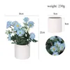 Flores decorativas bonsai vaso margarida falso vaso artificial flor selvagem crisântemo arranjo de jardim