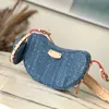 Designer bag Half Moon shoulder bag womens Luxurys leather handbags handbag crossbody bag Pea shaped bag Curved bag 46828