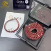 Collana a prezzi economici all'ingrosso Pass Tester diamante Graf 1ct 6,5 mm Gold Giallo Rosso Rosso Rosa Moissanite Tennis Catena