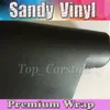 Autocollants Sticker Sandy Black Vinyl Wrap wrap wrap Sticker with Air Channe Vehle Wrap Skin Feuilles de peau 1,52x30m / rouleau (5ftx98ft)