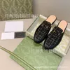 Designer schoenen G familie paardgesp halve trailer Muller schoenen mode schoen persoon sandaal voor buitenkleding damesschoenen Harige slipper UT6Ol