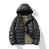 Inverno grafeno novo pato cinza para baixo jaqueta leve para casais masculinos ao ar livre jaqueta superior