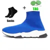 2024 Speed ​​2.0 V2 Casual Platforme Sneaker Men Mężczyznę Tripler S Socks Buty Brand Black White Blue Light Ruby Graffiti High