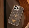 Fashion P Designer Glitter Téléphone Case pour iPhone 15 Pro Max 14 12 15Promax 13 15pro Luxury Bling Sparkling Rhinestone Diamond bijoué 3D CRISTAL COURT