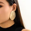 Studörhängen Vintage Shell Metal Dingle för kvinnor överdriver personlighet kammussla havsstil Drop Fashion Jewelry