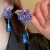 Dangle Oorbellen FYUAN Mode Geometrische Waterdruppel Voor Vrouwen Rood Wit Blauw Kristal Bruiloften Feestsieraden