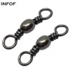 INFOF Brand 500pcs lot Fishing Swivels Barrel Swivel Carp Fishing Tackle Lure Line Hook Fishing Connector pesca acesorios Wholesal287s