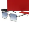 Lunettes de soleil de designer pour hommes Jambes de miroir en bois Design animal avec cadre en métal 2024 Nouvelles lunettes avec boîte de boîtier rouge originale pour la conduite Party Beach Summer Ca2151