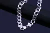 Echt Puur Zilver 50 cm Man Ketting Mannelijke Ketting Breed 4 5 6 7 8 9 11 12mm Chunky Curb Ketting voor Mannen