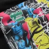 T-shirt pour hommes été nouvelle marque de mode punk esprit lettre imprimé col rond pull à manches courtes mal amusant graffiti vêtements en coton de haute qualité