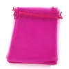 100 pièces Rose rouge Organza bijoux cadeau pochette sacs pour faveurs de mariage perles bijoux 7x9 cm 9X11 cm 13x18 17x23 cm 20x30 cm 3162787