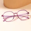Solglasögon mode stor ram anti blå ljus läsglasögon kvinnor presbyopia glasögon medelålders äldre människor recept glasögon