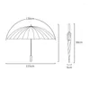 Umbrellas Large Automatic Black Umbrella 24-bone Long Handle For Men Modern Women Creative Katana Simle Uv