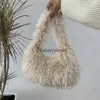 Shoulder Bags 2023 New Faux Fur Hobo Handbag Luxury Furry Soft Shopper Bag Y2K Girls Winter Plush Small Purse Fashion Fluffy Women Tote Walletblieberryeyes