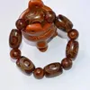 Bracelet à trois yeux en agate Tianzhu, préserve la vieillesse et l'authenticité, style ethnique tibétain rétro