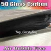 Klistermärken Ultra Gloss 5D Carbon Fiber Vinyl Wrap Super Glossy 5D Carbon Wraps Relistic Carbon Fiber Foil with Air Bubble Free Size: 1.52*20M/