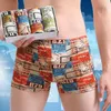 Underpants 4Pcs/Lot Panties Mens Underwear Soft Boxers Modal Solid Shorts Plus Size Printing