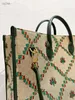 2024 new pattern designer single shoulder bag women's canvas bag graffiti painting combined with classic printing