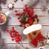 Decorazioni per feste Confezione da 32 bacche rosse di Natale con stelo bacca di agrifoglio artificiale per decorazioni per alberi artigianato vacanze e decorazioni per la casa