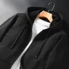 Hoodies zip-up Hommes à sweat à sweat à grande taille 10xl vestes noires automne mâle plus sweat 231227