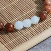 Strand YUOKIAA Bracciale vintage con perline di legno del tesoro blu mare naturale vintage da 8 mm con regalo di gioielli per coppie di energia di meditazione di guarigione spirituale
