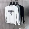 Herrtröjor tecknad tryck hoodie rund nacke trendig trendig plysch topp smal bas kappa långärmad t-shirt tröja koreansk stil kläder