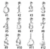 Charms Clearance Sale 5pcs Big Hole Number Bracelet Beads Fit Digit