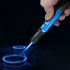 Metal Inflatable Cigar Candle Lighter Outdoor Windproof Straight Flush Flame No Gas Stove Cigarette Lighter Kitchen Cooking Tool