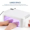 126W 63LED Lights UV LED Lamp Nail Dryer With Hand Rest Holder Tow Hand Big Nail Lamp Gel Polish Fast Drying Lamp For Manicure 231227