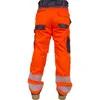 Men's Pants Cotton Reflective Men Work Multi Pockets Hi Vis High Visibility Wear Construction Safety Trousers