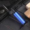 Allume-cigare en métal Butane sans gaz, coupe-vent d'extérieur, chasse d'eau droite, flamme bleue Recyclable, pistolet d'allumage Turbo gonflable, outil de cuisine