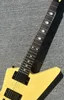 Guitarra elétrica irregular, creme amarelo, embutido de dedo médio, picape ativo EMG, em estoque, pacote de raios